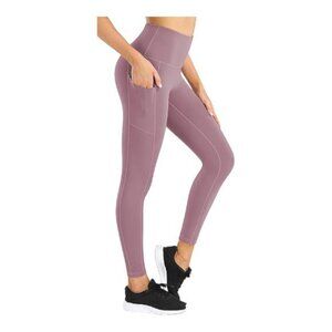 Fengbay High Waist Yoga Pants w/ Pockets Tummy Control Stretch Workout Leggings